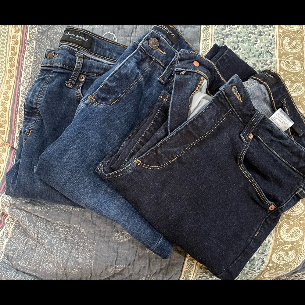 3 pairs of size 12 Banana Republic womens jeans
